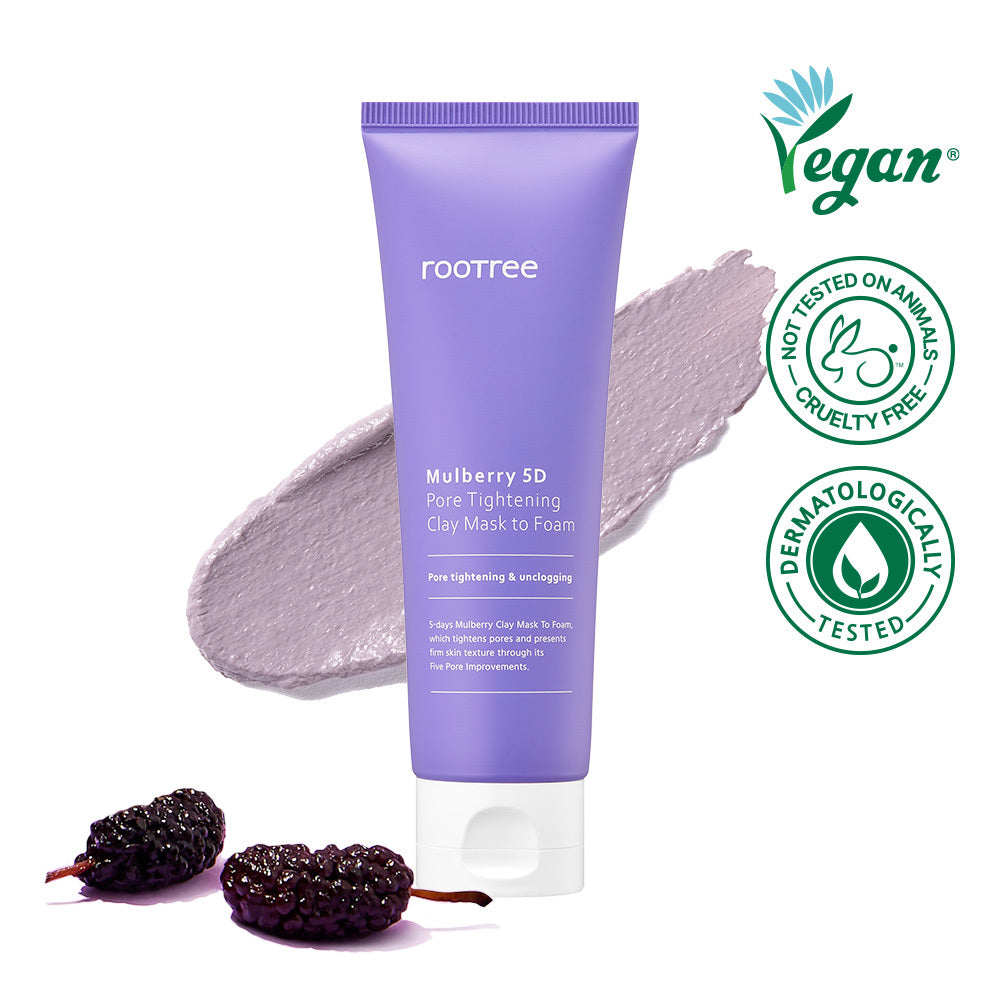 Mulberry Pore Tightening Clay Mask to Foam